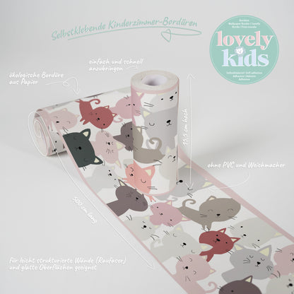 A.S. Création Kinderzimmer Bordüre Rosa 403741 selbstklebend Borte Tapete Kind