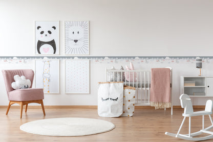 A.S. Création Kinderzimmer Bordüre Grau 403743 selbstklebend Borte Tapete Kind