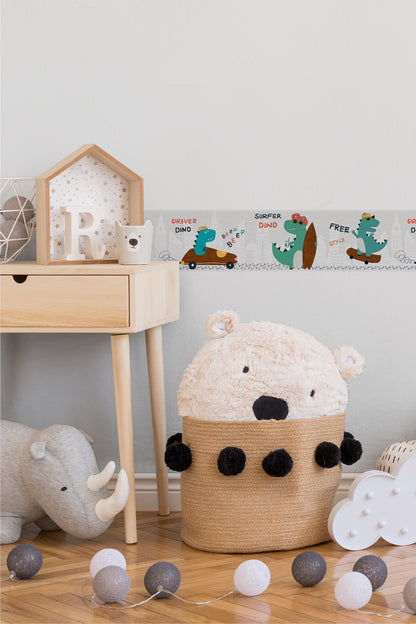 A.S. Création Kinderzimmer Bordüre Dino 403745 selbstklebend Borte Tapete  Kind