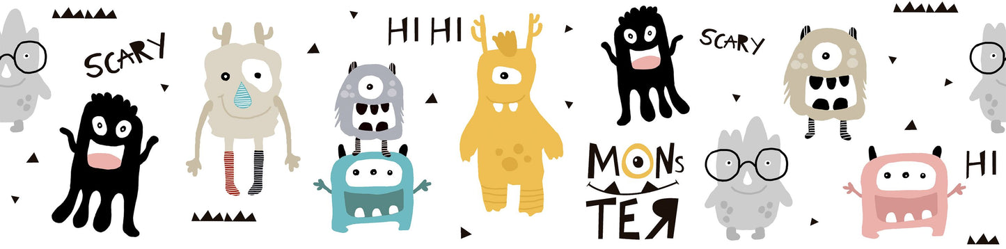 A.S. Création Kinderzimmer Bordüre Monster 403754 selbstklebend Borte Tapete