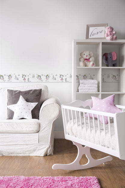 A.S. Création Kinderzimmer Bordüre Einhorn 403755 selbstklebend Borte Tapete