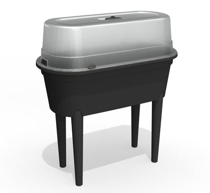 2x Hochbeet + Deckel 77cm Balkon Kasten Beet Kräuter Pflanzkasten Gewächshaus