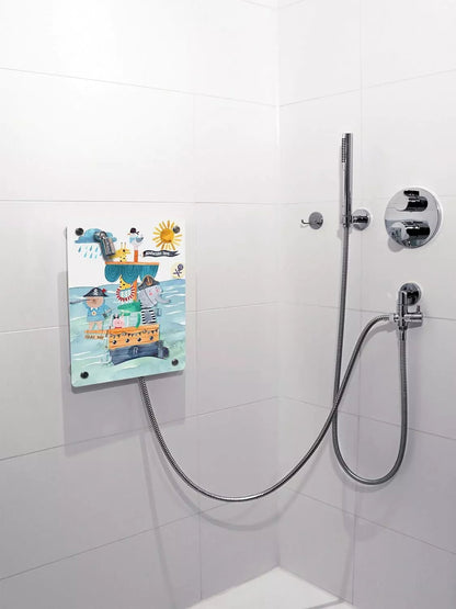 fredis Kinderdusche Piratenschiff mit Duschkopf Kinder Dusche Pirat ohne Bohren