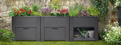 Hochbeet 226cm Garten Schrank 600L Frühbeet Kräuterbeet Pflanzkasten Pflanztisch