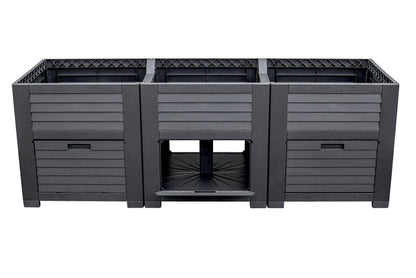 Hochbeet 226cm Garten Schrank 600L Frühbeet Kräuterbeet Pflanzkasten Pflanztisch