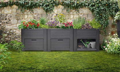 Hochbeet 226cm Garten Schrank 600L Frühbeet Kräuterbeet Pflanzkasten Pflanztisch