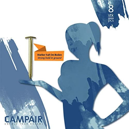 CAMPAIR T-Profil Zelt-Heringe 8er Set Heringe Camping Outddor Zeltheringe