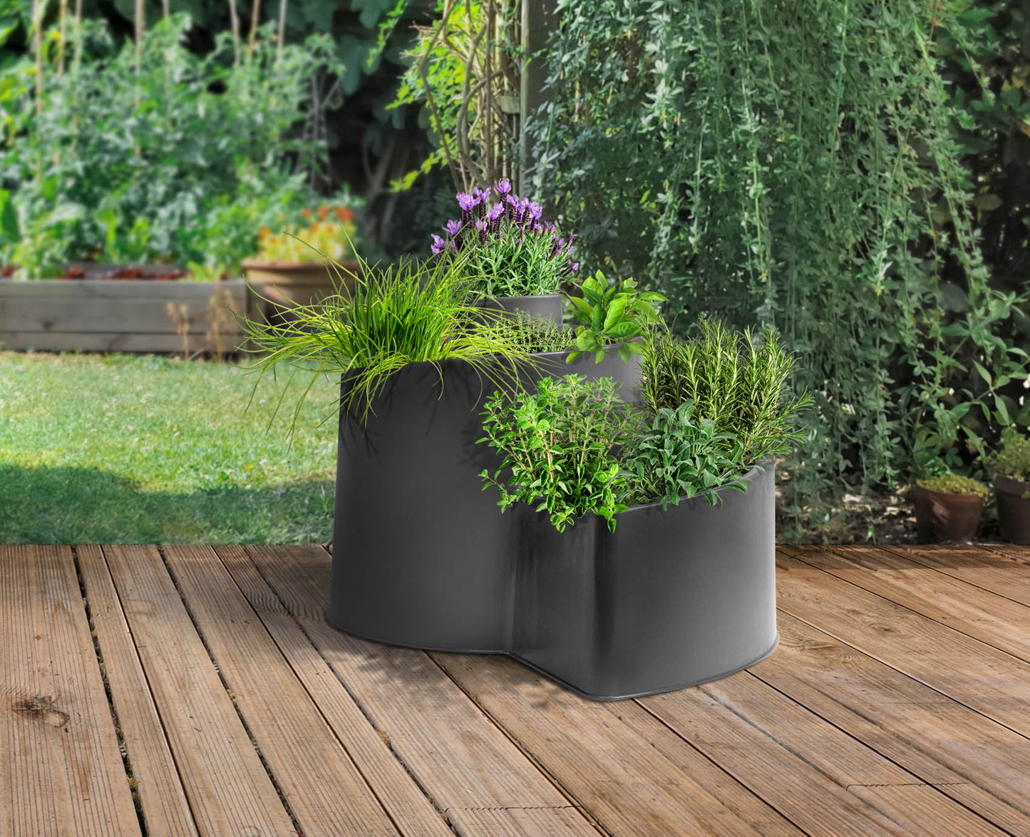 Pflanztopf Kräuter Schnecke 52cm Balkon Kübel Pflanzkübel Blumenkübel Blumentopf