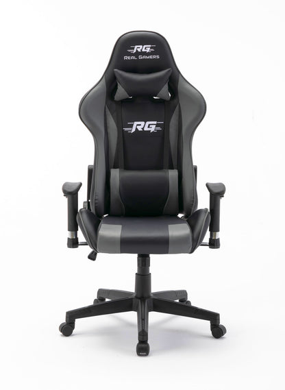 Gaming Computerstuhl Real Gamers Pro schwarz grau Drehstuhl Gamer Büro Stuhl