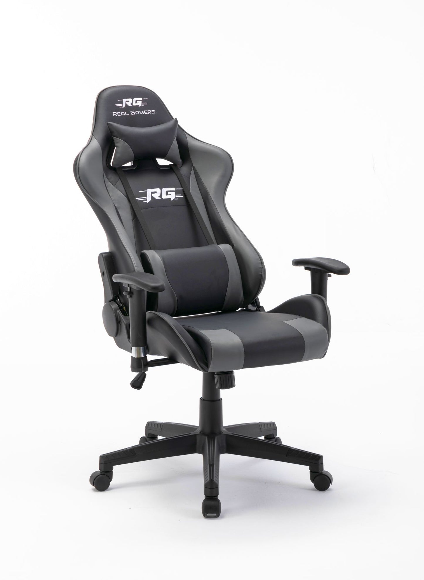 Gaming Computerstuhl Real Gamers Pro schwarz grau Drehstuhl Gamer Büro Stuhl