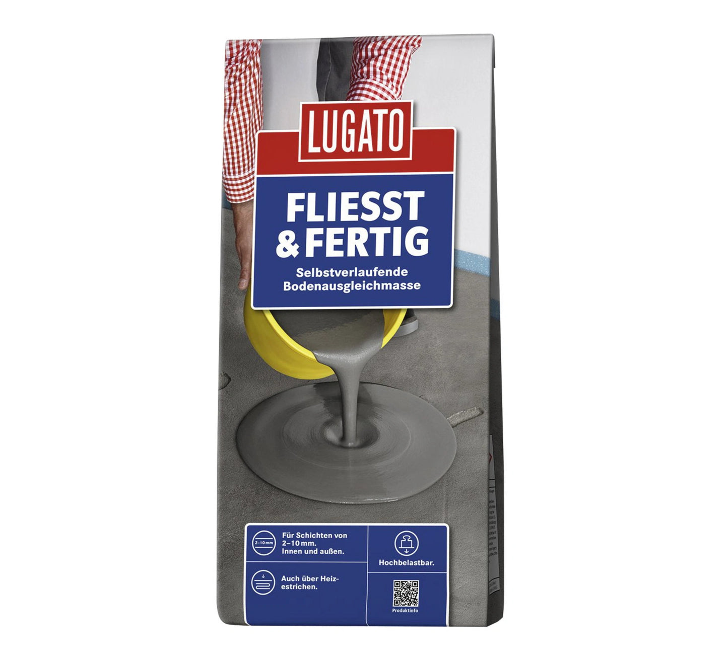 LUGATO Fliesst & Fertig 5kg Ausgleichsmasse Bodenausgleichsmasse Innen und Außen