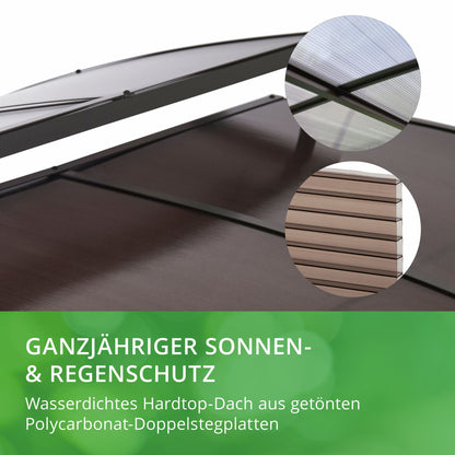 Leco Profi Grillpavillon Pavillon Garten Terrasse Grill Überdachung mit Ablagen