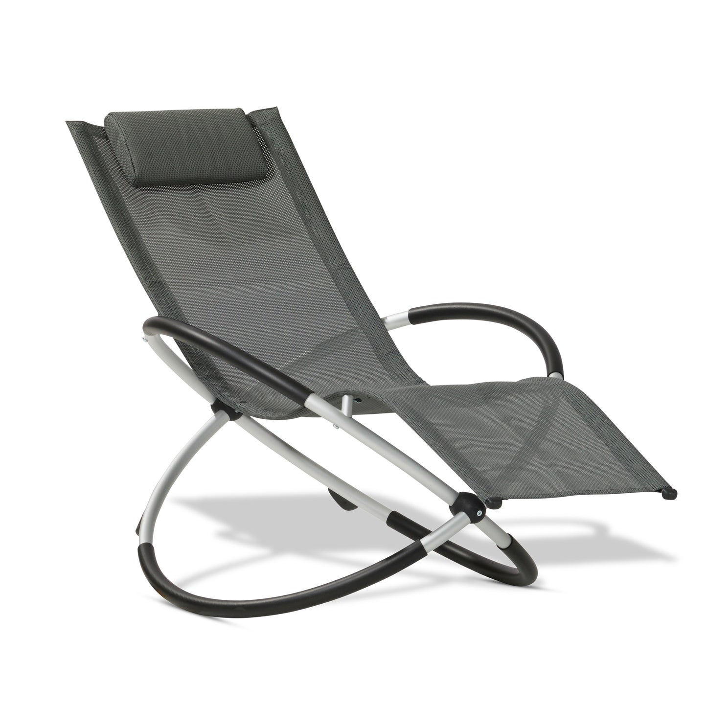 Leco Schaukelstuhl grau Sonnenliege Gartenstuhl Gartenliege Garten Stuhl Liege