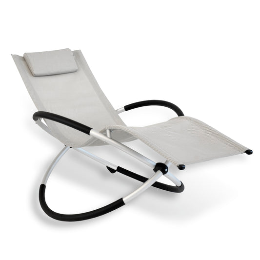 Leco Schaukelstuhl natur Sonnenliege Gartenstuhl Gartenliege Garten Stuhl Liege