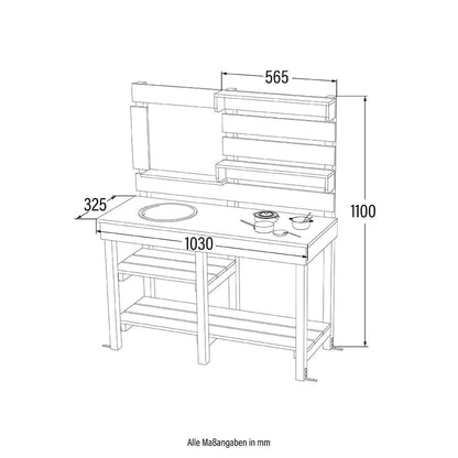 Outdoor Matschküche Spielküche Gartenküche Kinderküche Wasserspiel Küche