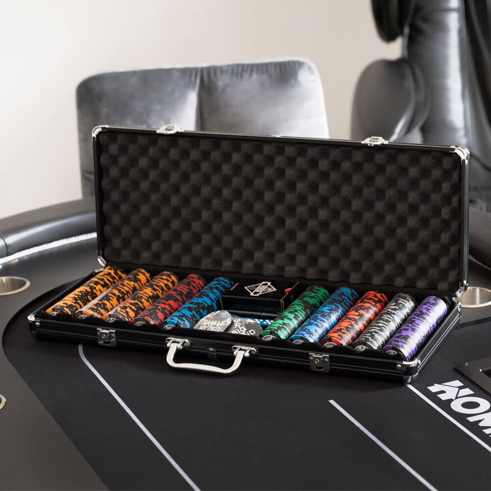 Premium Alu Pokerkoffer 500 Chips Poker Set Pokerchip Kartenspiel Spieleset