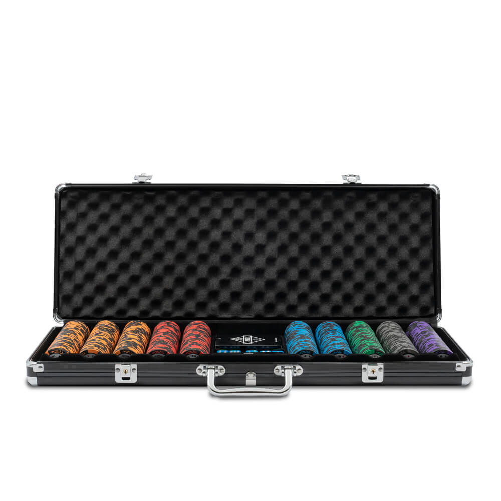 Premium Alu Pokerkoffer 500 Chips Poker Set Pokerchip Kartenspiel Spieleset