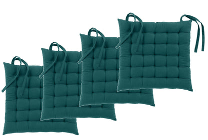 4x Sitzkissen 38x38 Stuhlkissen Set Stuhlauflagen Sitzpolster gesteppt Kissen