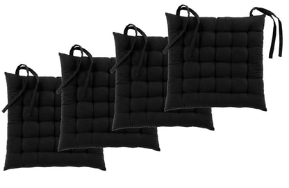 4x Sitzkissen 38x38 Stuhlkissen Set Stuhlauflagen Sitzpolster gesteppt Kissen