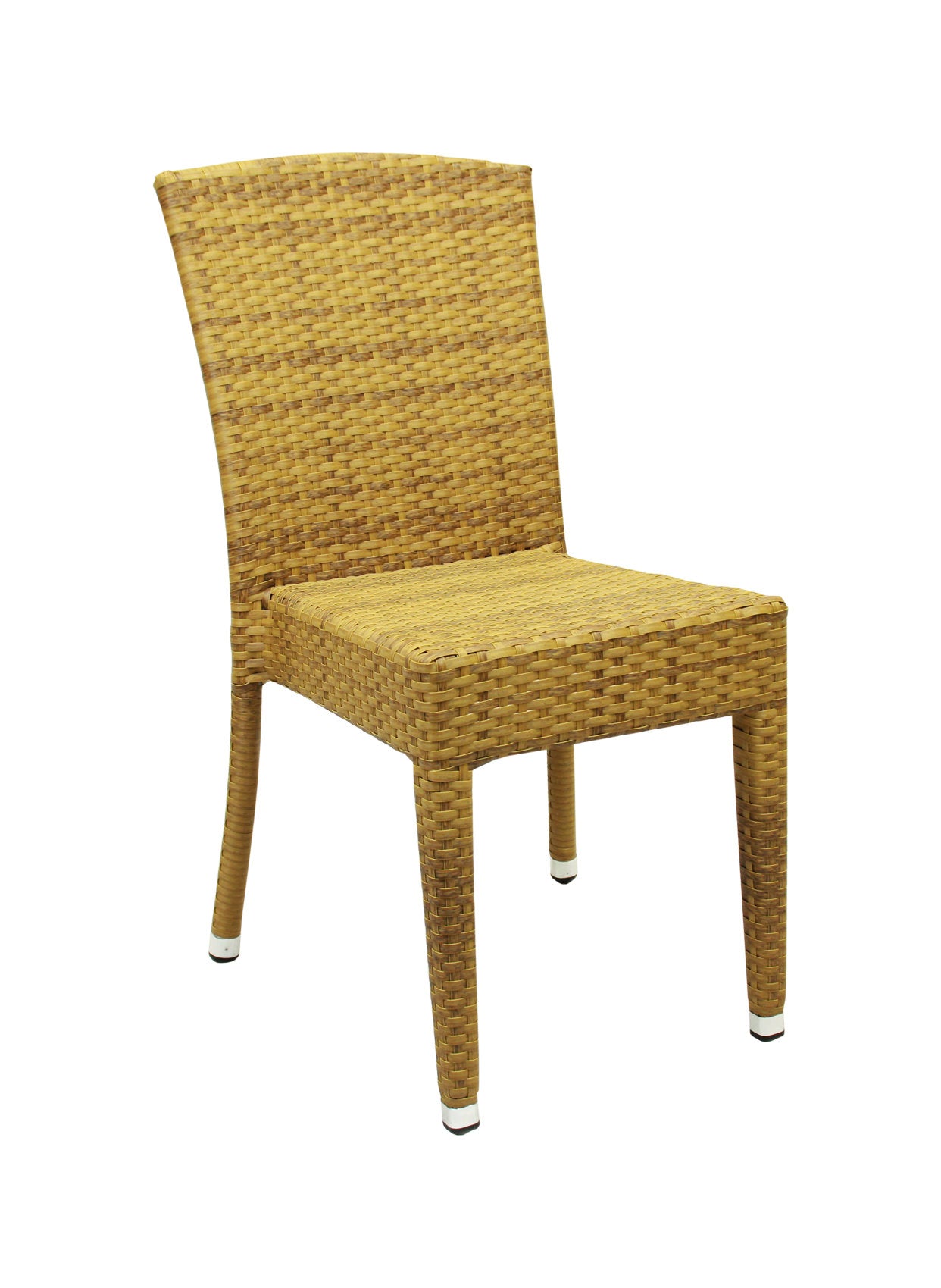 4x KONWAY® MAUI Stapelstuhl Tabaco Polyrattan Garten Sessel Stuhl Set stapelbar