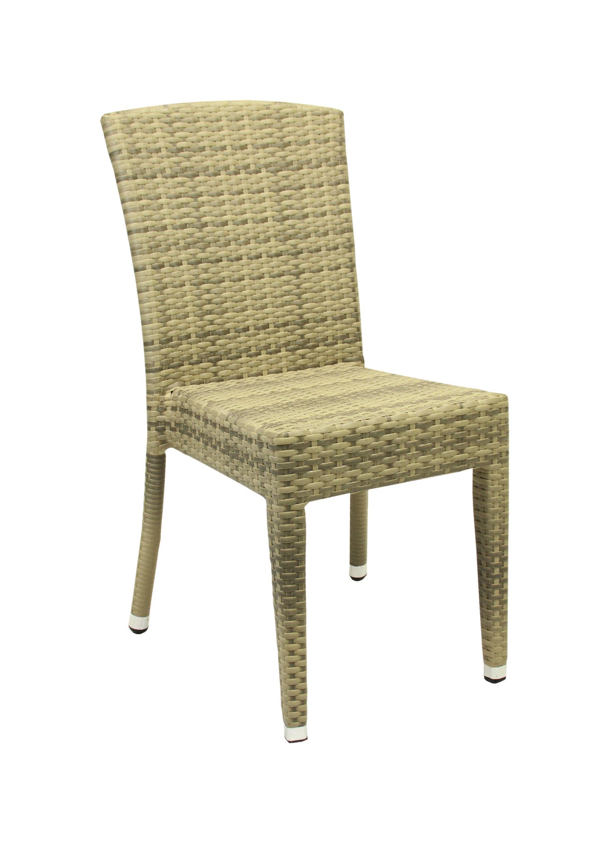 4x KONWAY® MAUI Stapelstuhl Elfenbein Polyrattan Garten Stühle Sessel stapelbar