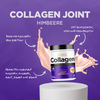 Pure Gold Collagen Pulver Joint Complex 300g Himbeere Kollagen Gelenkkomplex