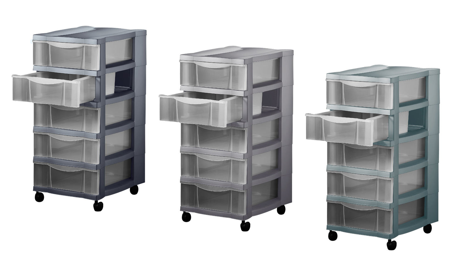 Rollwagen 5 Schubladen Rollcontainer Allzweckwagen Rollen Küchenwagen Schrank