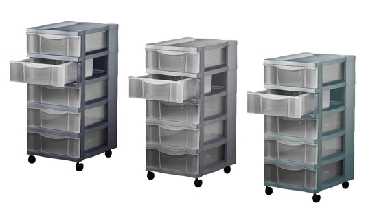 Rollwagen 5 Schubladen Rollcontainer Allzweckwagen Rollen Küchenwagen Schrank