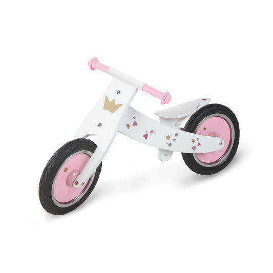 Pinolino Laufrad Pinky Holz Mädchen Kinder Rad Holzrad Lauflernrad rosa weiss