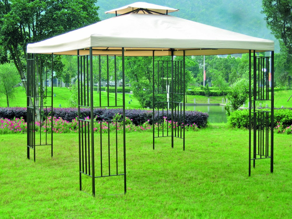 Garden Pleasure Pavillon 3x3m Stahl Gartenzelt Partyzelt Garten Zelt Überdachung