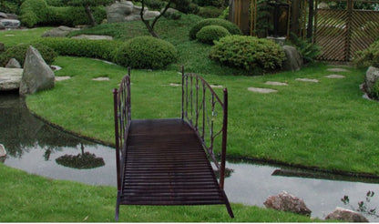 Stahl Gartenbrücke Brücke Teichbrücke Antik Optik Garten Teich Steg Geländer