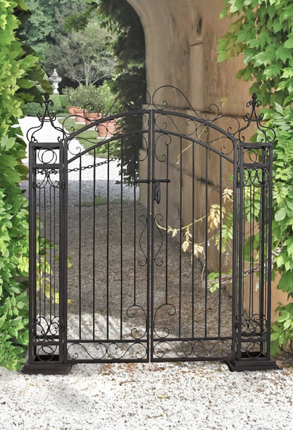 Garden Pleasure Stahl Pforte Zaun Garten Eingang Tor Edel Rost Antik Optik