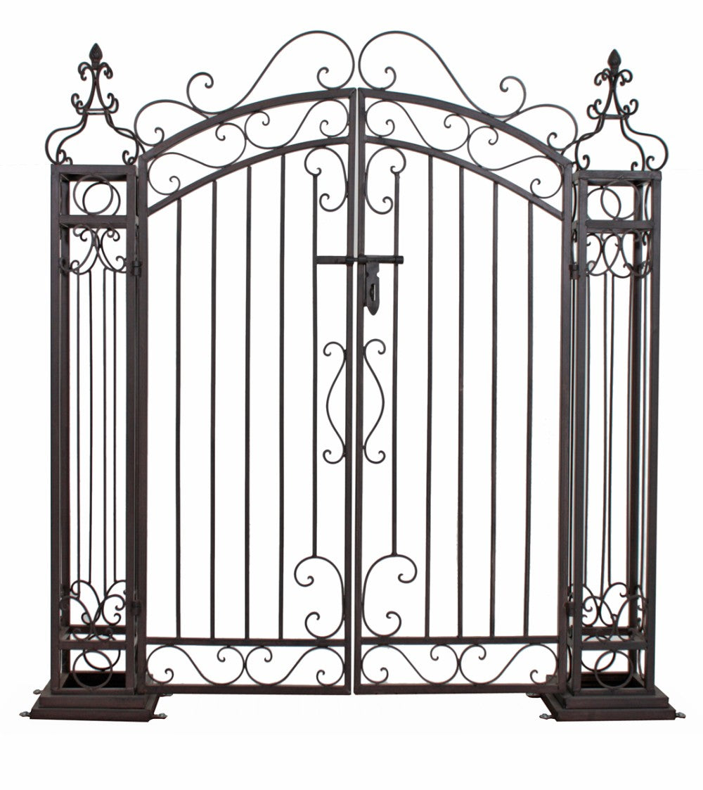 Garden Pleasure Stahl Pforte Zaun Garten Eingang Tor Edel Rost Antik Optik