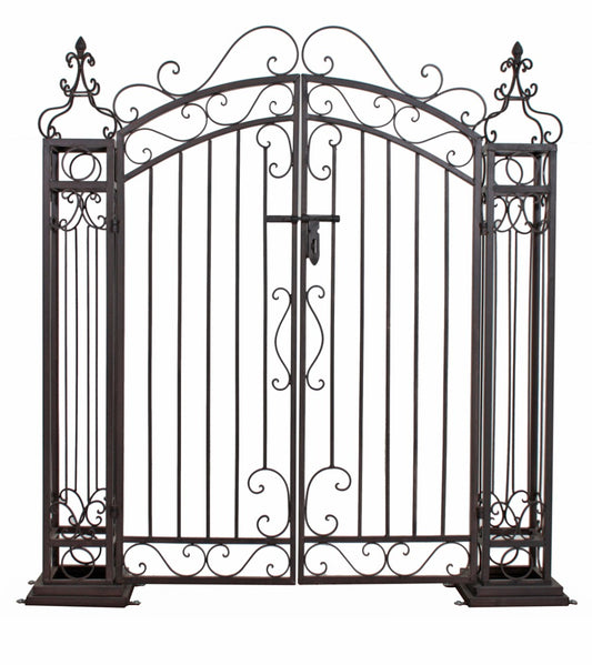 Garden Pleasure Stahl Pforte Zaun Garten Eingang Tor Edel Rost Antik Optik