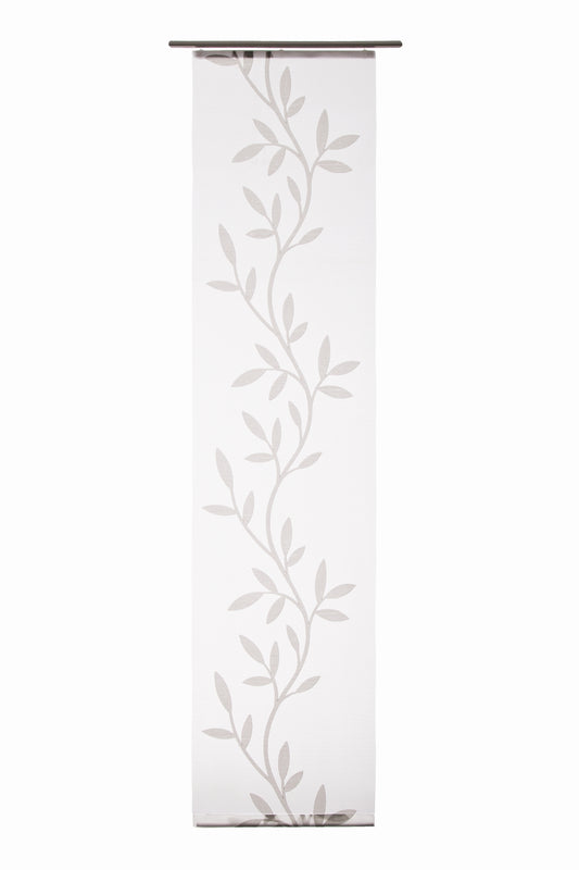 Homing Flächenvorhang Olivia 60x245cm weiß, grau Vorhang Wohnzimmer Schlafzimmer