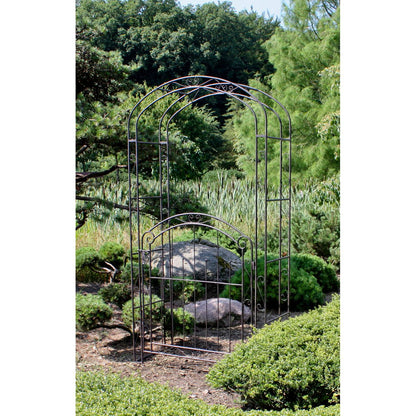 Garden Pleasure Metall Pforte Rosenbogen Tor Rankhilfe Rost Antik Optik