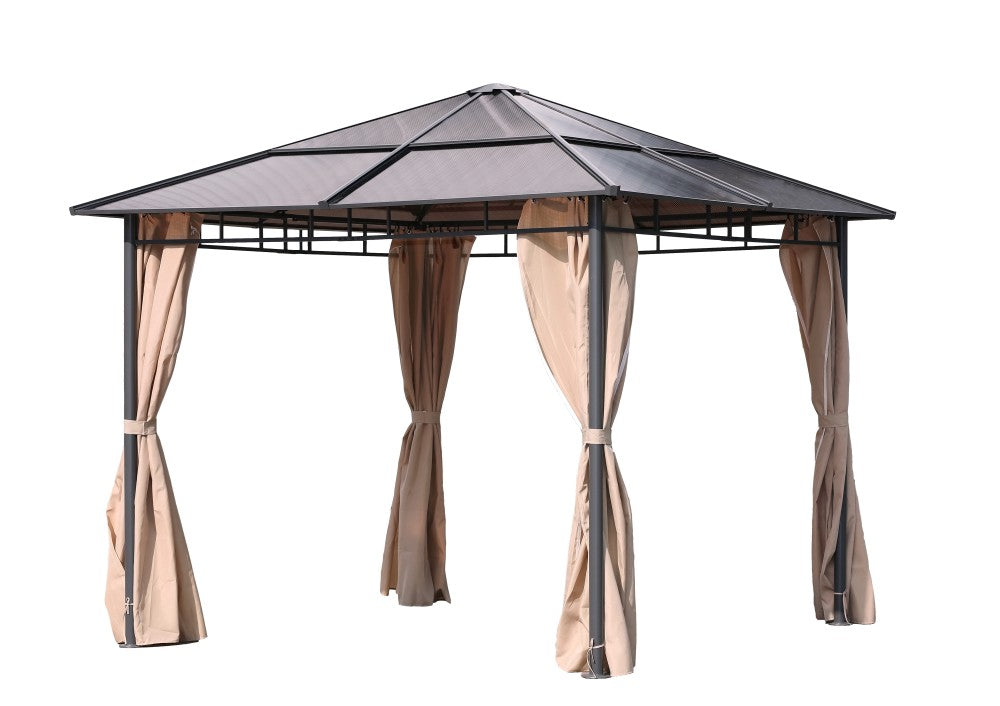Design Pavillon Stahl Gartenzelt Partyzelt Garten Zelt Überdachung Sonnenschutz