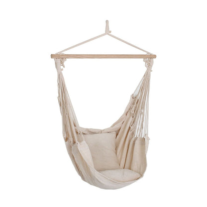 Hängesessel TOBAGO Hängestuhl Hängematte Hängesitz Schaukel 2 Kissen beige