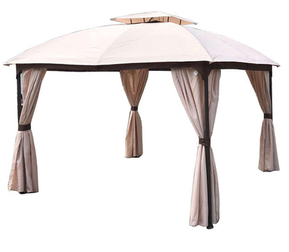 Garden Pleasure Pavillon 3x3,6m Gartenzelt Partyzelt Garten Zelt Festzelt beige