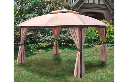 Garden Pleasure Pavillon 3x3,6m Gartenzelt Partyzelt Garten Zelt Festzelt beige
