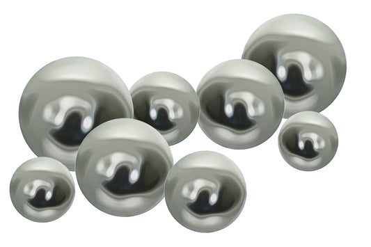 8er Set Edelstahl Deko-Kugel Ø10,15,20 cm Garten Deko Rosenkugel Edelstahlkugel