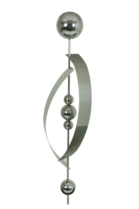 Edlestahl Gartenstecker Kugel Spirale Pflanzenstecker Gartendeko Blumenstecker
