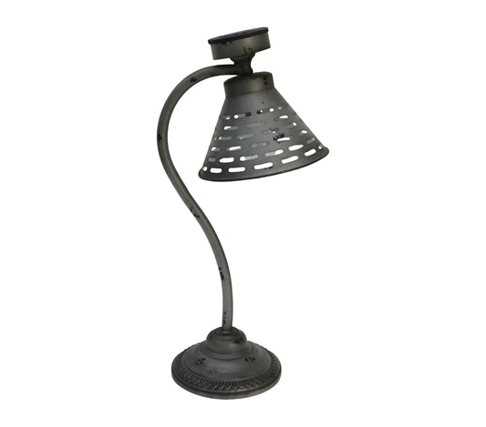 Solar-Stehleuchte ARTEMUS Solar Lampe Stehlampe Garten Retro Vintage LED grau