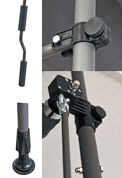 Klemmmarkise 300x300cm Markise Sonnenschutz Garten Outdoor Balkon Terrasse