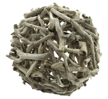 Kugel Treibholz 30cm Deko natur Holz Gartenkugel Holzkugel Treibholzkugel Garten