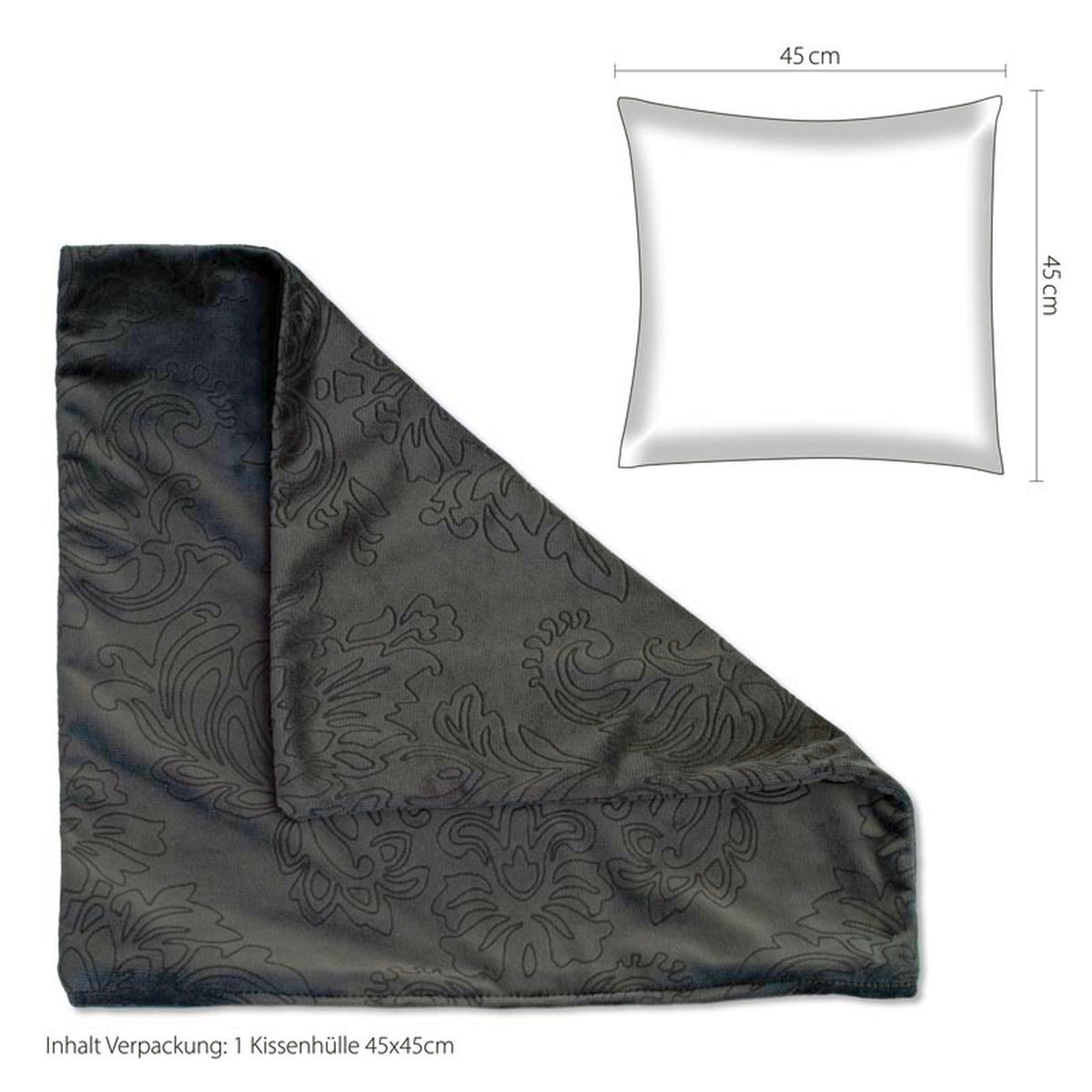 Homing Kissenhülle London 45x45 pebble Kissen Bezug Wohnzimmer Deko Geometrisch