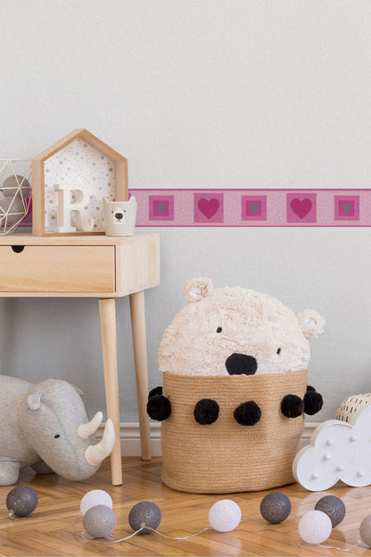 A.S. Création Kinderzimmer Violett 531216 Wandtapete Papier Rolle Borte Bordüre