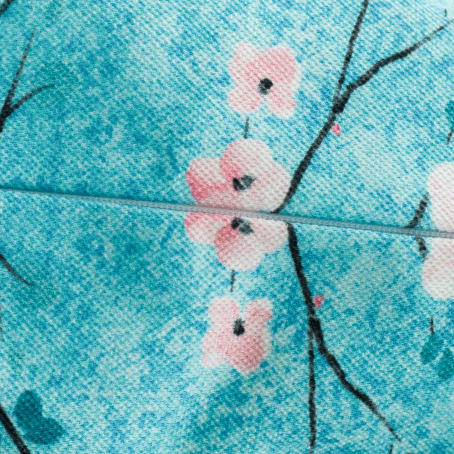 Homing Kissenhülle Kirschblüte 45x45 bleu Kissen Bezug Wohnzimmer Geblümt Deko