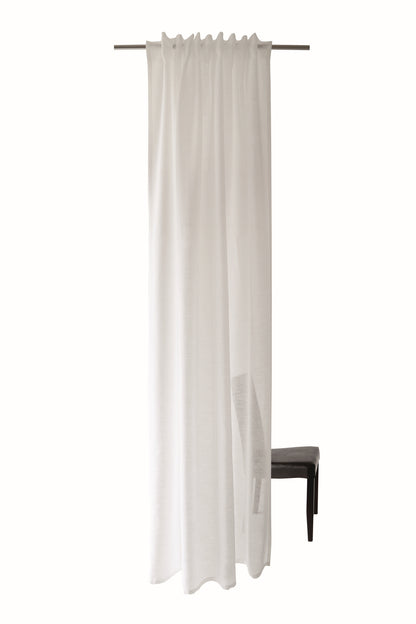 HOMING Schlaufenschal verdeckt Oskar 140x245 Vorhang Wohnzimmer transparent weiß
