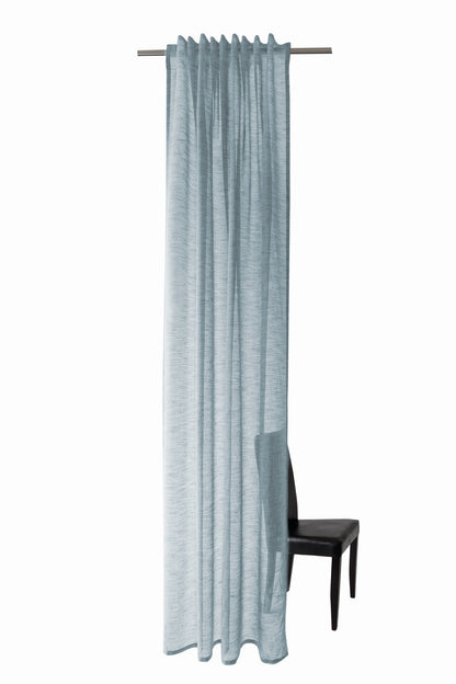 HOMING Schlaufenschal verdeckt Oskar 140x245 Vorhang Wohnzimmer transparent aqua
